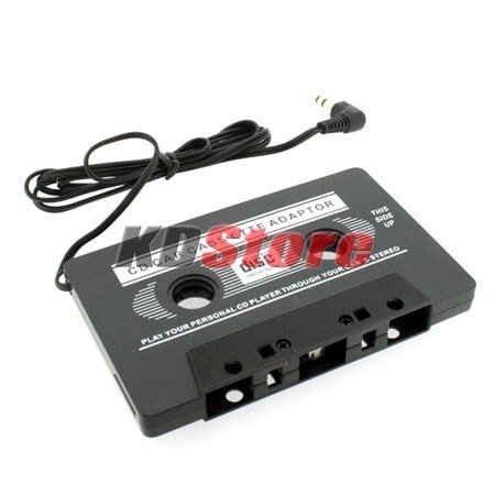 20PCS/lot Free Shipping Car Cassette Tape Adapter for iPod Nano CD MD MP3 Converter Deck iPhone Black (10113)