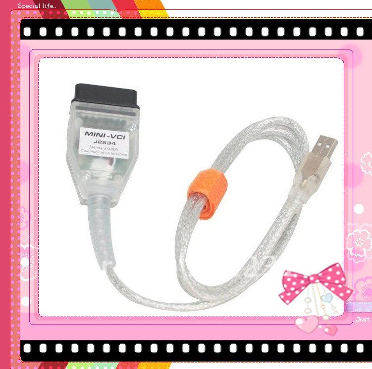 mini vci toyota tis diagnostic cable best price on sell MINI VCI for TOYOTA TIS MINI VCI J2534 OBD2 diagnostic tool(China (Mainland))