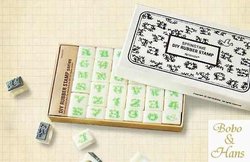 Free Shipping/NEW spring time number and letter DIY rubber stamp set / gift box / 36 pcs/set / Wholesale(China (Mainland))