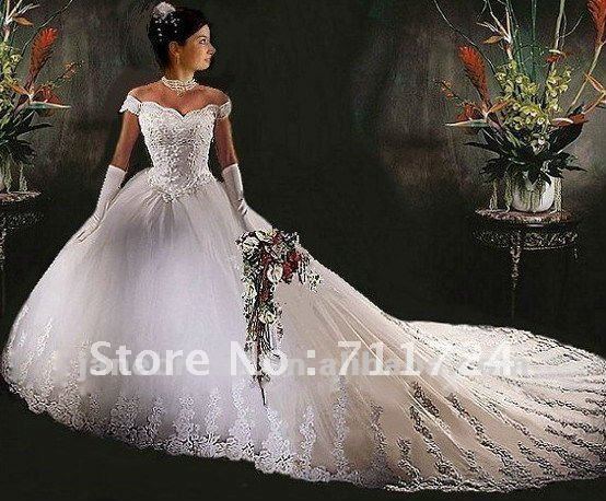 Long train wedding dresses