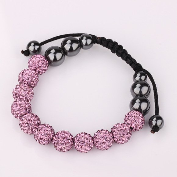 jewellery shamballa bracelet disco ball crystal beads fashion T-Paris ...