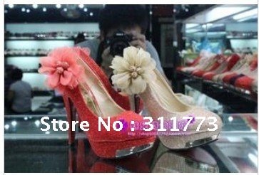  Dress Shoes on Shoes Platform Party Pumps Dress Wedding Shoes Shine Red And Gold Free