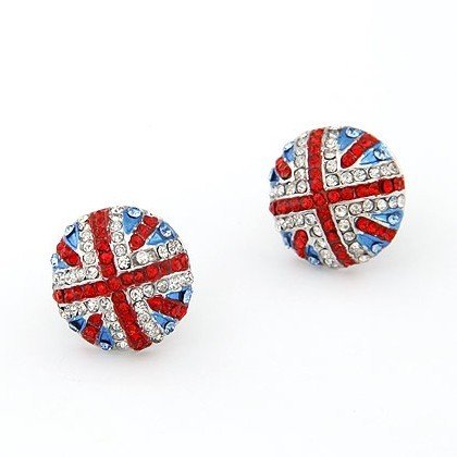 ... Fashion-Olympic-Games-Crystal-rhinestone-Lovely-British-flag-Earrings