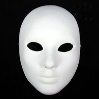 Free shipping  Thicken Paper Mache Plain White Masks For Sale Full Face   10pcs/lot