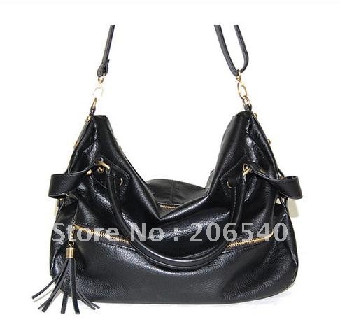 -Korean-Hobo-PU-Tassel-Leather-Handbag-Cross-Body-Shoulder-Bag-Large ...