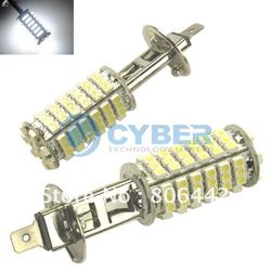 Free Shipping New 2x Car 102 H1 SMD LED Pure White Beam DRIVING Head Light Fog Lamp Bulb 12V(China (Mainland))