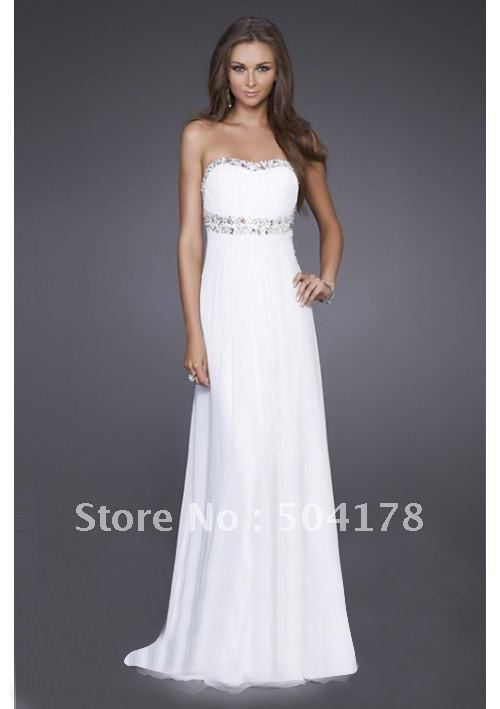 Formal long white dresses