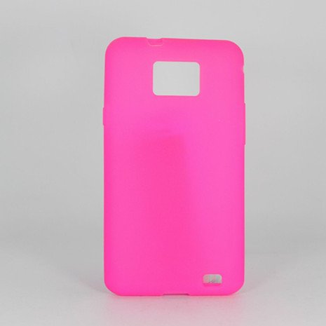 Pure color design silicon protective case for Samsung i9100 excellent phone housing cover skin(China (Mainland))