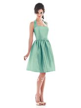 Wholesale Halter A-Line Knee-Length Zipper Ligth Ice Blue Taffeta Homecoming Cocktail Party DressesRISOD12061807