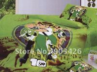 Free Shipping!!100% Cotton Ben 10 Bed Sheet Cartoon Single Bedding set Three-piece Children Bedding G12890 on Sale  Wholesale