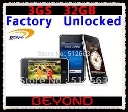 100% Factory Unlocked original 3GS 32GB mobile phone WIFI GPS 3.2MP Black&White in sealed box free shipping(China (Mainland))