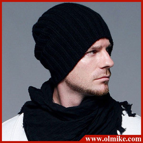 Crochet men Cap Cotton.jpg Knitting beanie man winter hat s warm Beanie hat for headwear