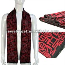 Wholesale ancien letters scarf with short tassel design 2 colors available NL 1840