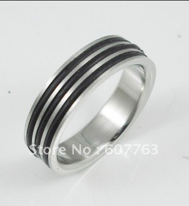 ... Rubber Three Channels O- Rings Large Size Wedding Band Ring SZ#8-13