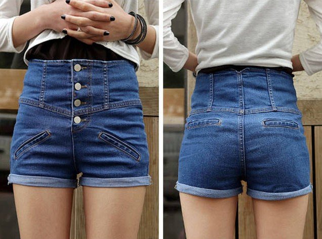 Picture suggestion for High Waisted Jean Shorts For Women