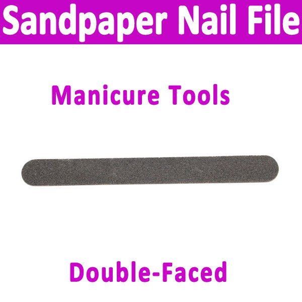 Free Shipping black sandpaper Double-faced nail file ,manicure tools For