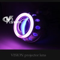 G265 upgrade Mini  2.5"inch  two angle eyes bi xenon projector lens hid headlights