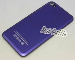 Hot blue Beveled Metal Replacement Back Cover housing Battery Door for iPhone 4 4G Free Shipping(China (Mainland))