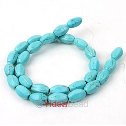 Popular Design Charms Blue Cutting Round Oval Shape Synthetic Turquoise Loose Beads Fit Necklace 14strings 111465 Free Shipping(China (Mainland))
