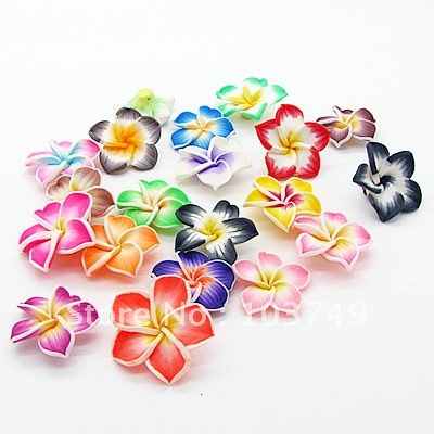 Flower Beads on 2012 Diy 33mm Polymer Calyer Flower Accessories Beads Fashion Handmade