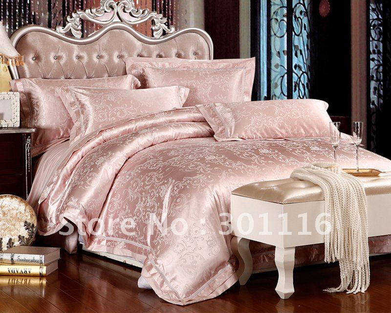 sale 15% Luxury silk jacquard bedding set/duvet cover set /comforter ...