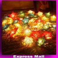 New Arrival Star Rattan Woven Color Ball Light,Strip Light,Bar Night Lights Fashion Novelty Christmas Lamp