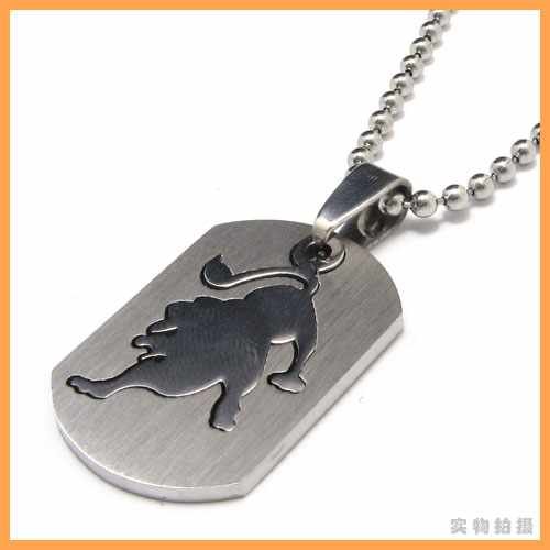 Free Shipping Fashion jewelry The Signs of the Zodiac Leo Leonis Pendant 316L Stainless Steel Necklaces