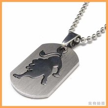 Free Shipping Fashion jewelry The Signs of the Zodiac Leo Leonis Pendant 316L Stainless Steel Necklaces Men Necklace 07692