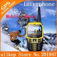 Tri-proof GK3537 Outdoor Mobile Phone GPS Talkie Walkie Radio Dual sim card GPS Talkie Walkie Radio Phone SOS + 1 set interphone