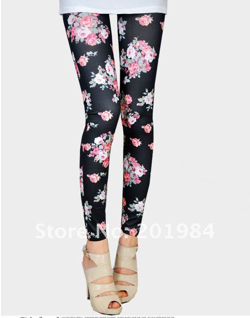 floral pattern leggings