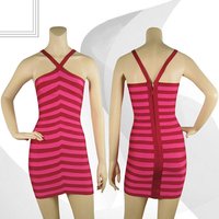 Free Shipping knitted Strech Bandage Dress H240 Red Strap Ladies Evening Dress