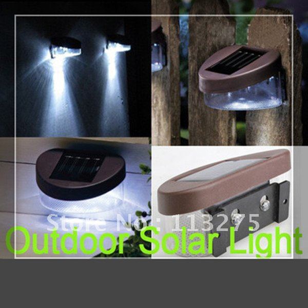 Outdoor Solar Power 8 LED Wall mount Landscape Garden Path Lights-in Solar Lamps from Lights ...