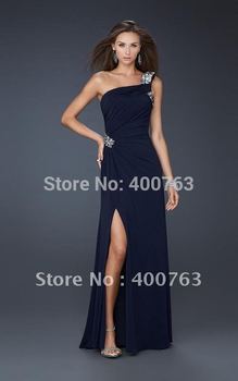 Prom Dress Stores on Jersey Gown Sexy Front Slit Evening Prom Dress In Prom Dresses