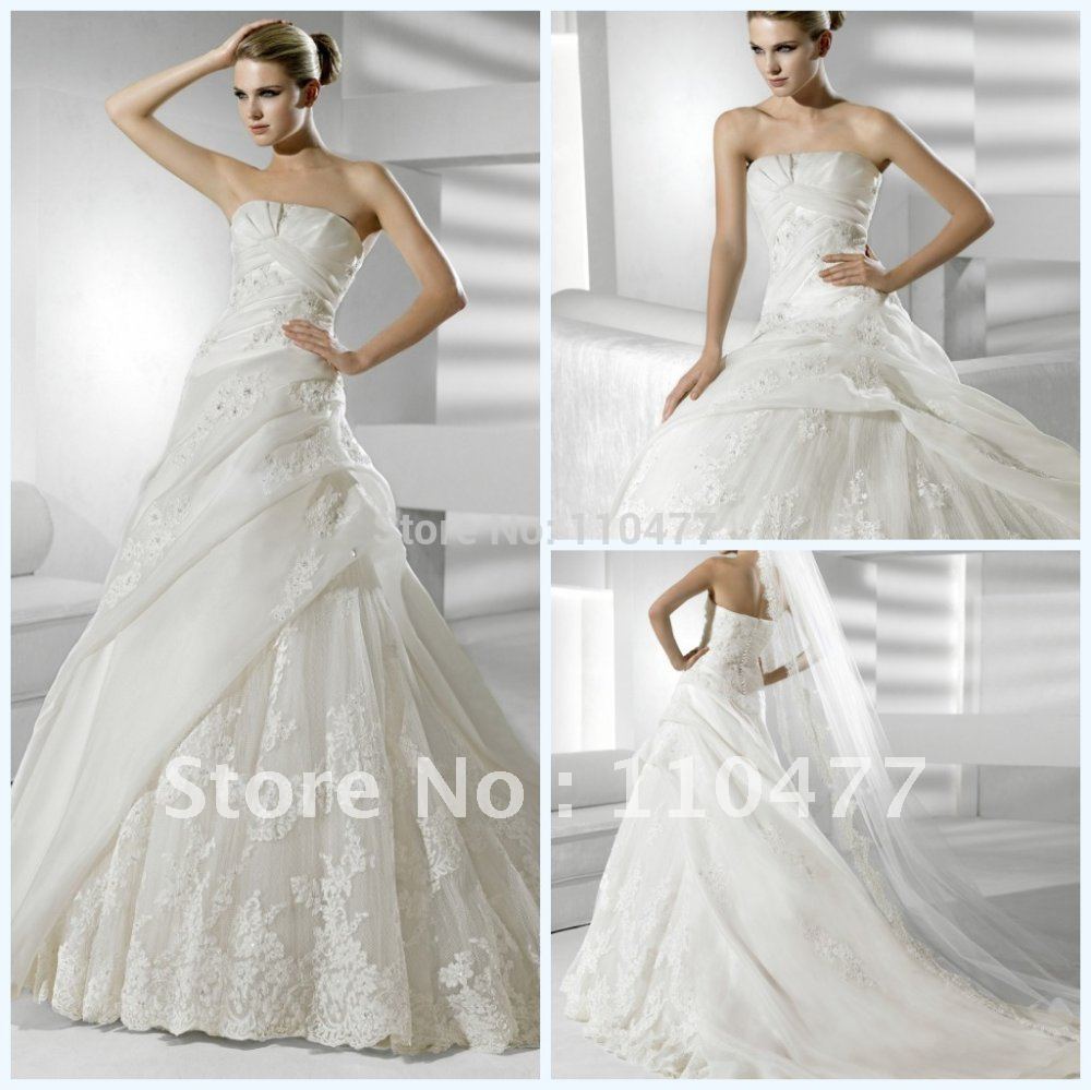 Sea shell pattern wedding dress