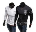 New Fashion Men's embroider Slim polo shirt/ mens Casual long sleeve T-shirts free shipping 0003