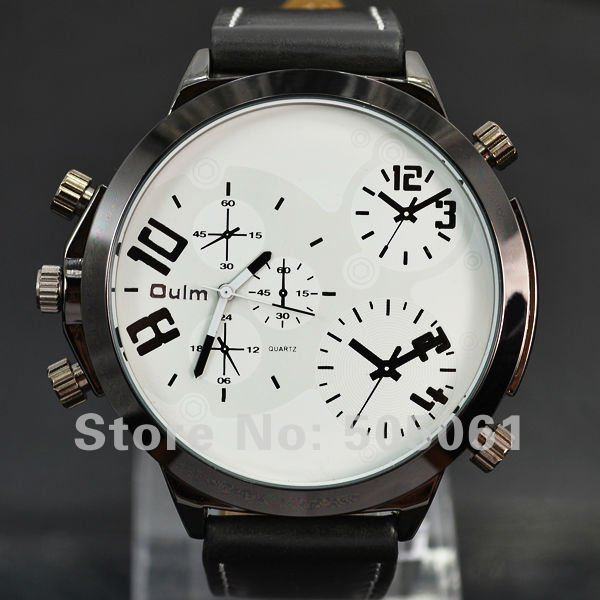 Men's Watches - Gents Super Thin Wrist Watch - Black White was listed