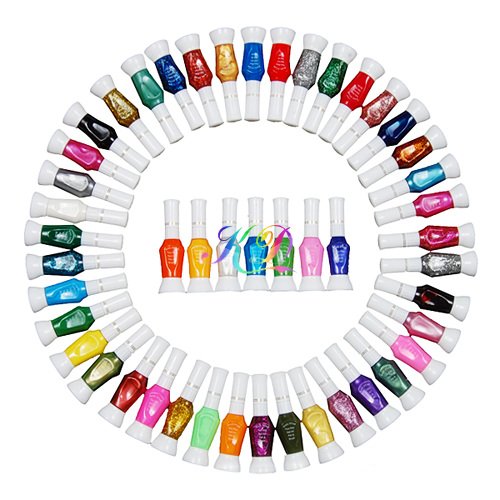 K5Y 24 Colors 2-Way Fashion False Nail Art Painting Brush Pen Varnish Polish New(China (Mainland))