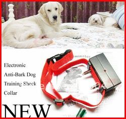 Free shipping! New Anti Bark Dog Training Shock Control collar No Bark Collar Pet Bark Stopper 10pcs/lot by CPAM(China (Mainland))