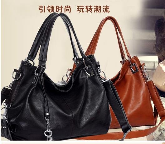 2012 new tide the ladies bag joker shoulder bag oblique satchel han2 ban3 fashion black bale