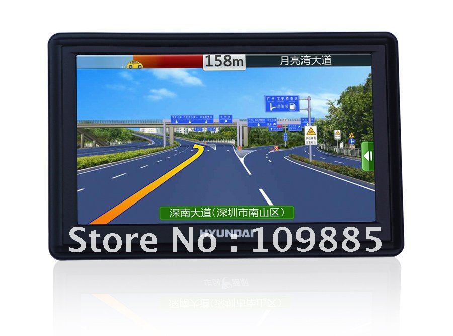 FREE SHIPPING 5 inch Car GPS Navigator Black Brand name is HUNYDON HY 103 touch screen