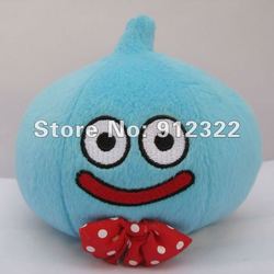 Free Shipping Smile Slime Red Bow Tie Dragon Quest 25th Anniversary Plush 4" Toy Wholesale and Retail(China (Mainland))