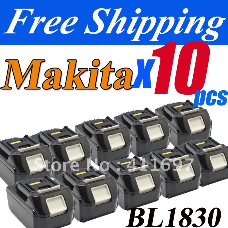 10-pcs-Makita-18V-drill-Lithium-Ion-Battery-BL1830-for-Makita-Cordless 