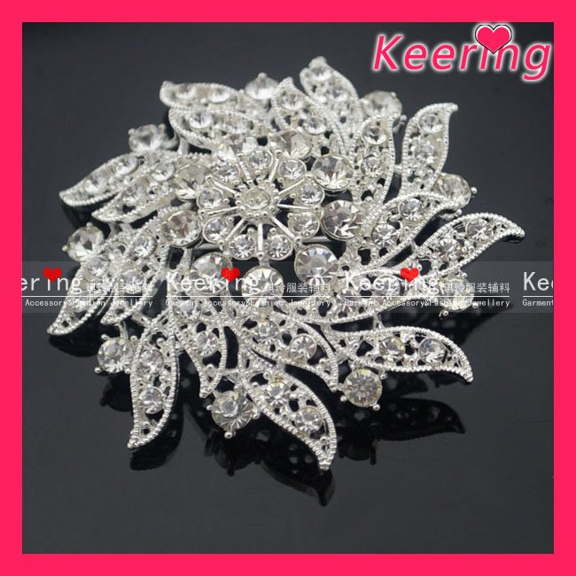 Free Shipping Sparkle Rhinestone Crystal Flower Rhinestone Brooch Wedding Broach Gift Wedding Invitation Brooch WBR 1087