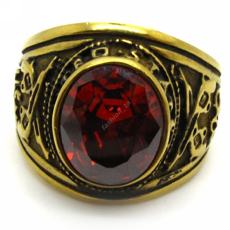 Compare men's ruby gold ring