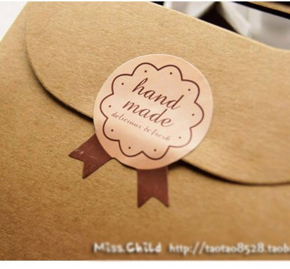 Customized Stickers on Ps29 Colour Custom Self Adhesive Diy Cake Cookie Backing Brown Carton