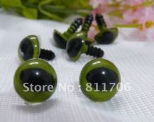 500pcs 14mm green color imitated cat eyes toy animal safety plastic eyes for plush bear toy
