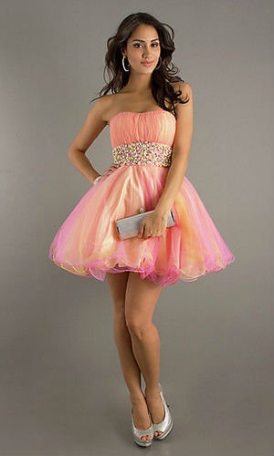 ... Pink-Yellow-Tulle-Prom-Dress-Formal-Evening-Party-Graduation-Dresses