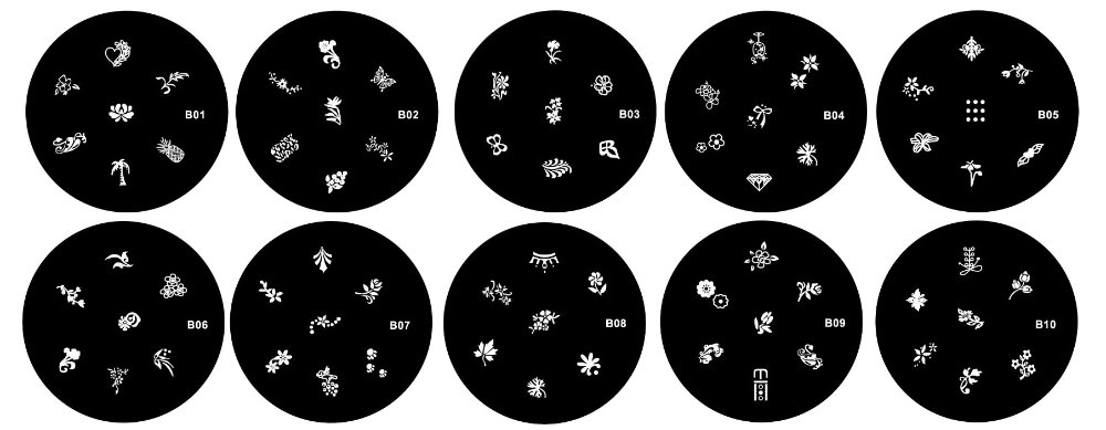 New ! 10PCS/ Pack Different Designs Nail Art Stamp Stamping Image Template