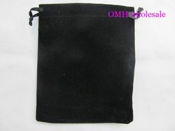 OMH wholesale 100pcs 7x9cm black nice chinese silk cloth Gift bags flannelette Suede Jewlery Velvet packing Gift Pouch BZ05(China (Mainland))