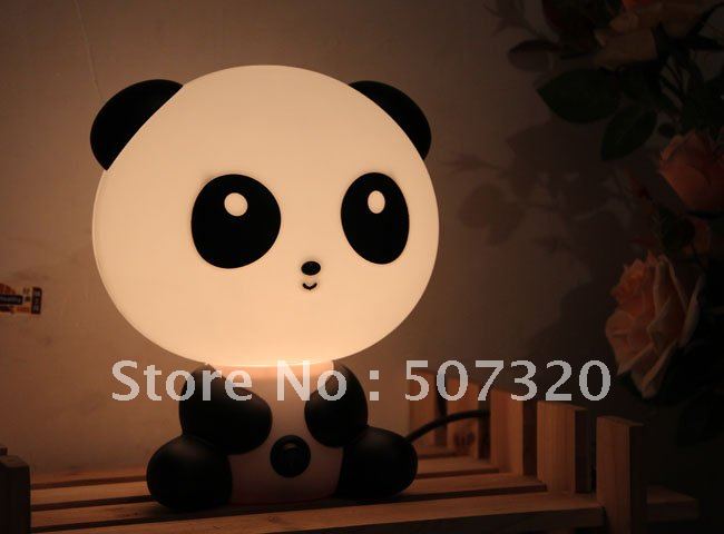 lovely design Mini new panda kids Lamp night bed light Table Desk 
